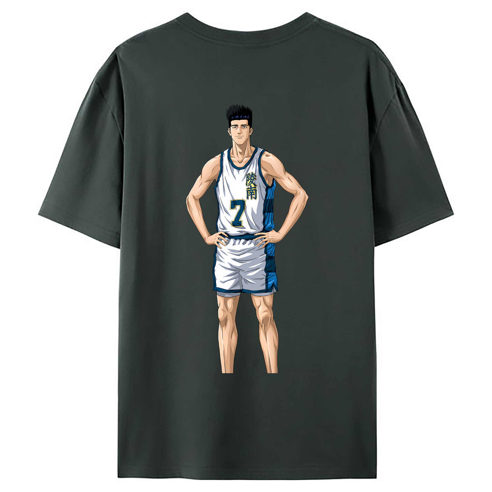 （画像用） SLAM DUNK／スラムダンク 綿100％ メンズ半袖Tシャツ（バックプリント） 通気性